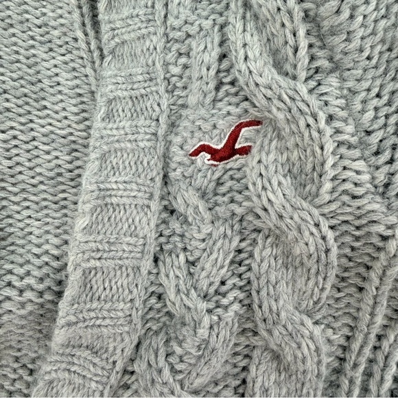 Vintage Y2K Hollister Super Long Cable Cardigan Sweater Rabbit Hair Large - Picture 3 of 5